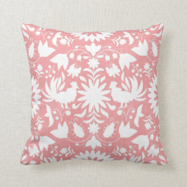 Otomi Print, Roze & White Boho Sierkussen