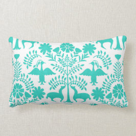 Otomi Print, White en Mint Boho Sierkussen Kussen