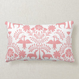 Otomi Print, White & Pastel Pink Boho Sierkussen Kussen