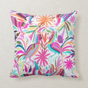 Otomi, roze/orchidee/aqua kussen