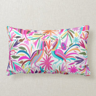 Otomi, roze/orchidee/aqua lumbar kussen