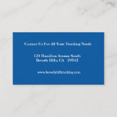 OTR Blue Truckers Visitekaartje (Achterkant)