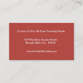 OTR Red Truckers Visitekaartje (Achterkant)