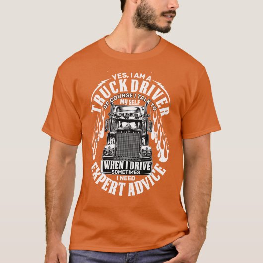 OTR Truck Semi Driver Expert Advies Grappig T-shirt (Voorkant)