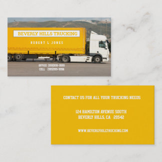 OTR Yellow Truckers Visitekaartje