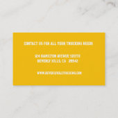 OTR Yellow Truckers Visitekaartje (Achterkant)