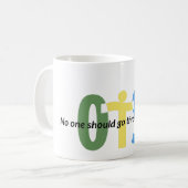 OTS-mok niemand zou dit alleen moeten doormaken Koffiemok (Voorkant links)