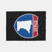 Otsego Minnesota Map Highway Interstate Sign Souve Fleece Deken (Voorkant (Horizontaal))