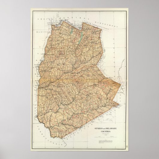 Otsego, provincies Delaware Poster (Voorkant)