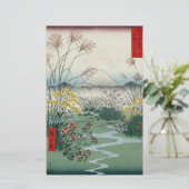 Otsuki-velden in de provincie Kai Briefpapier