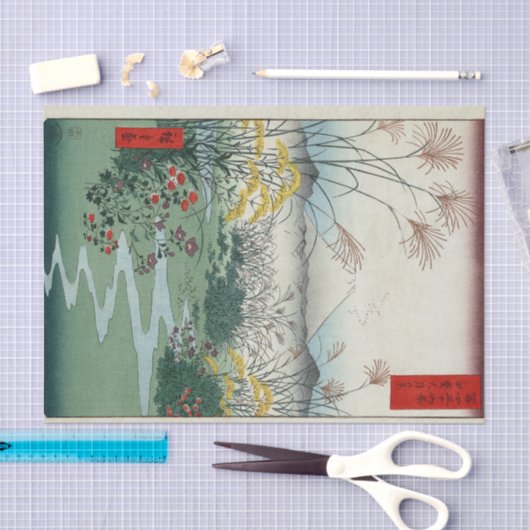 Otsuki-velden in de provincie Kai Tissuepapier (Craft)