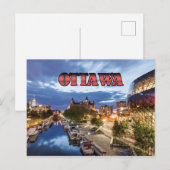 Ottawa bij schemering briefkaart (Voorkant / Achterkant)
