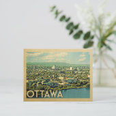 Ottawa Briefkaart Canada Vintage Travel (Staand voorkant)