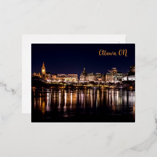 Ottawa-briefkaart, On Folie Feestdagen Briefkaart (Voorkant / Achterkant)