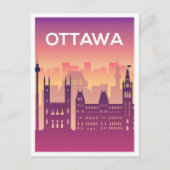 Ottawa Canada Art Travel Illustratie Briefkaart (Voorkant)