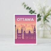 Ottawa Canada Art Travel Illustratie Briefkaart (Staand voorkant)