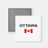 Ottawa Canada Canadese Vlag Licht-Kleur Magneet (Voorkant / Achterkant)