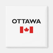 Ottawa Canada Canadese Vlag Licht-Kleur Magneet (Voorkant)