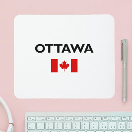 Ottawa Canada Canadese Vlag Licht-Kleur Muismat