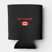 Ottawa Canada Canadian Flag Dark Color Blikjeskoeler (Achterkant)