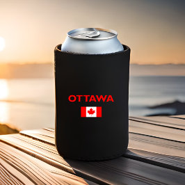 Ottawa Canada Canadian Flag Dark Color Blikjeskoeler