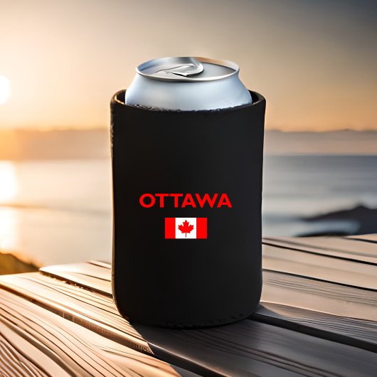 Ottawa Canada Canadian Flag Dark Color Blikjeskoeler