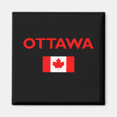 Ottawa Canada Canadian Flag Dark Color Magneet (Voorkant)