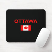 Ottawa Canada Canadian Flag Dark Color Muismat (Met muis)