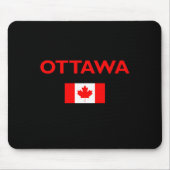 Ottawa Canada Canadian Flag Dark Color Muismat (Voorkant)
