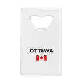 Ottawa Canada Canadian Flag Light Color Creditkaart Flessenopener (Achterkant)