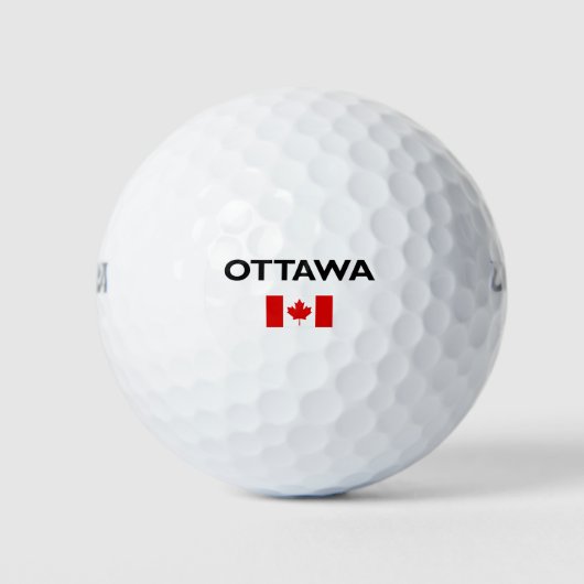 Ottawa Canada Canadian Flag Light Color Golfballen (Voorkant)