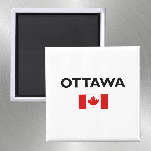 Ottawa Canada Canadian Flag Light Color Magneet