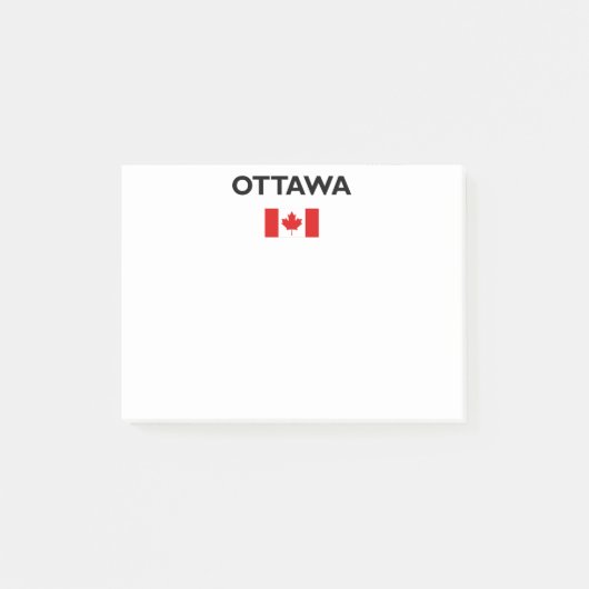 Ottawa Canada Canadian Flag Light Color Post-it® Notes (Voorkant)