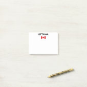 Ottawa Canada Canadian Flag Light Color Post-it® Notes (Op bureau)