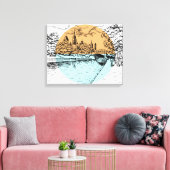 Ottawa Canada Illustratie canvasafdruk Canvas Afdruk (Insitu (Woonkamer))