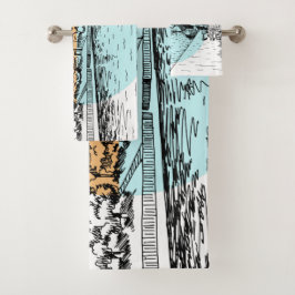 Ottawa Canada Illustratie handdoekset Bad Handdoek