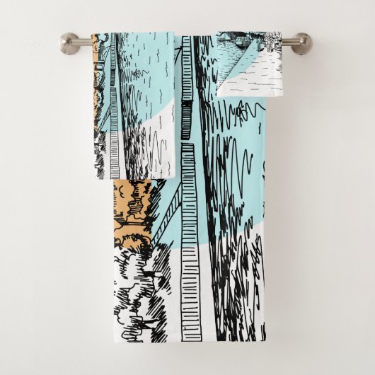 Ottawa Canada Illustratie handdoekset Bad Handdoek (Insitu)