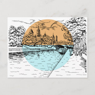 Ottawa Canada Illustration briefkaart