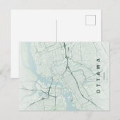 Ottawa Canada Kaart Minimalistisch (Voorkant / Achterkant)