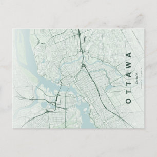 Ottawa Canada Kaart Minimalistisch