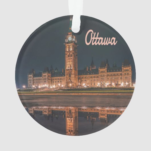 Ottawa Canada Ontario Parliament Hill Ornament (achterkant)