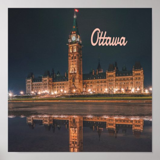 Ottawa Canada Ontario Parliament Hill Poster (Voorkant)