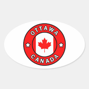 Ottawa Canada Ovale Sticker
