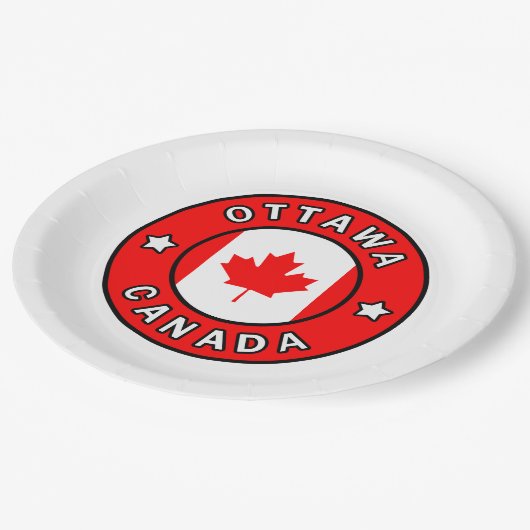 Ottawa Canada Papieren Bordje (Gekanteld)