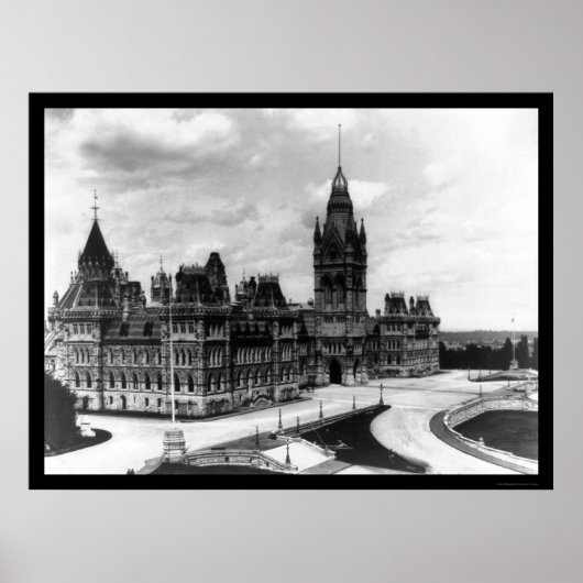 Ottawa Canada Parlement Gebouwen 1922 Poster (Voorkant)