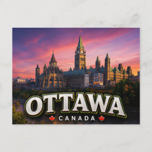Ottawa Canada Parlement Hoofdstad Reis 🏛️ Briefkaart