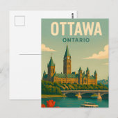 Ottawa Canada Parlement Skyline Reis Briefkaart (Voorkant / Achterkant)