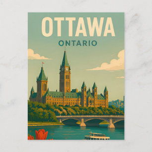 Ottawa Canada Parlement Skyline Reis Briefkaart
