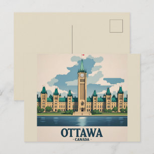 Ottawa Canada Parlementsgebouw, Stadsprofiel Briefkaart