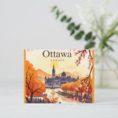 Ottawa Canada Parlementsgebouw, Stadsprofiel Briefkaart (Staand voorkant)